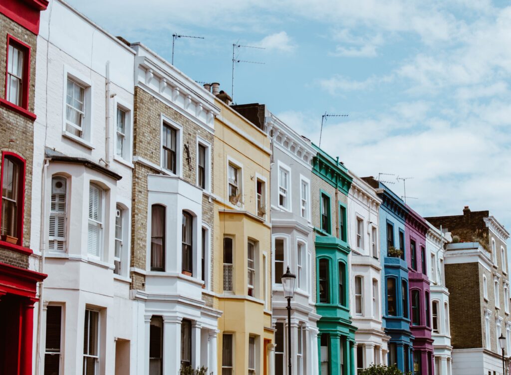 a row of houses, London